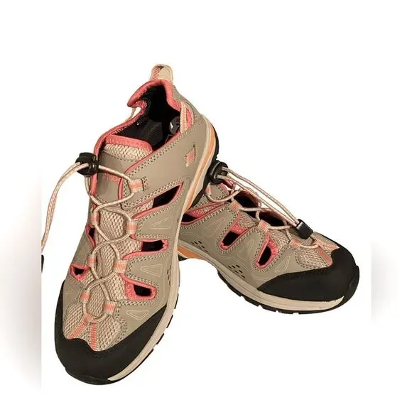 Women’s New Propet Piper beige / coral athleisure breathable tennis shoes size 7 - Picture 4 of 9